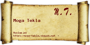 Moga Tekla névjegykártya